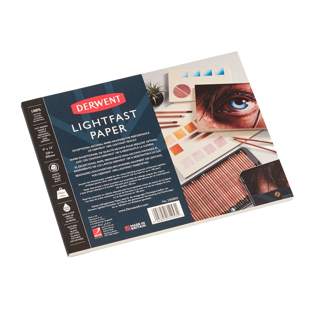 Derwent Lightfast papier blok (228x305 mm)
