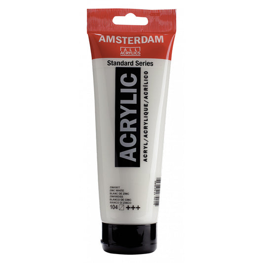Amsterdam Acrylverf 104 Zinkwit (250ml)