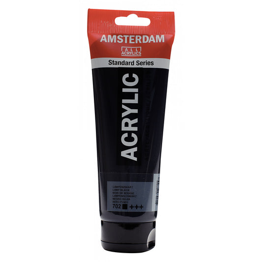 Amsterdam Acrylverf 702 Lampenzwart (250ml)